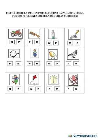 Discriminación audiofonética M-P