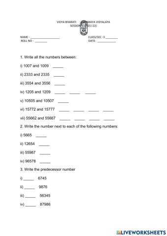 Number and Numeration