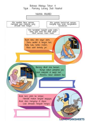 Pantang Larang Jadi Nasihat