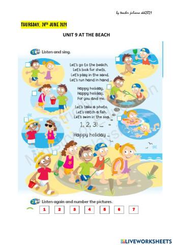 Year 2 Unit 9 At The Beach