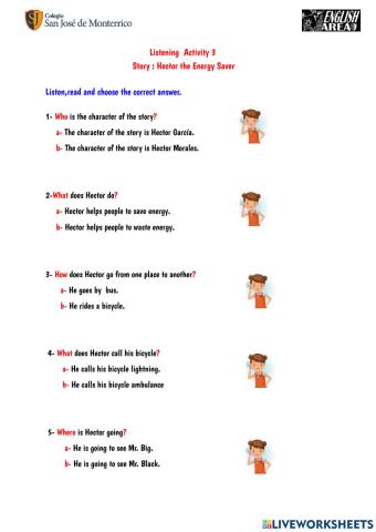 Listening 3- Hector the energy saver