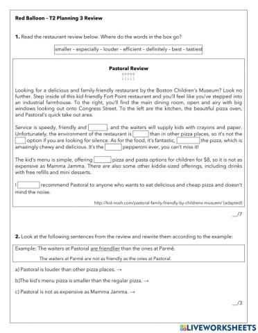 A2 Restaurant Review