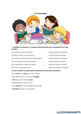 Pronombres personales y posesivos