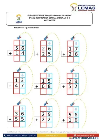 Sumas con reagrupación