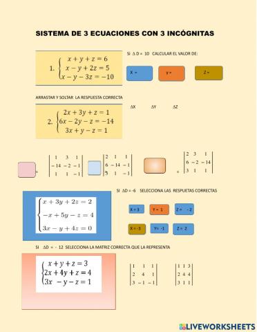 Sistema de 3 ecuaciones