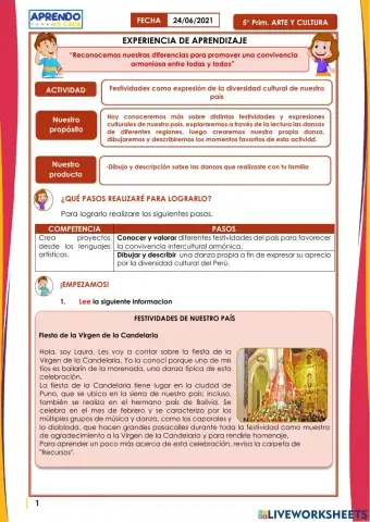 Festividades como expresión de la diversidad cultural de nuestro país