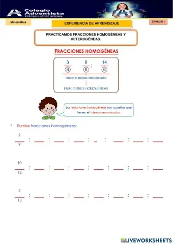 FRACCIONES HOMOGENEAS Y HETEROGENEAS.