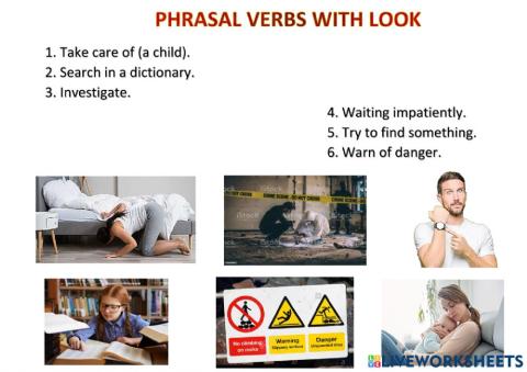 Phrasal verbs with look