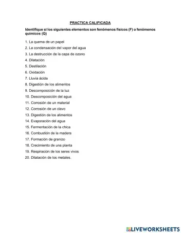 Fenómenos de la materia