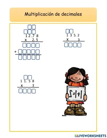 Multiplicación de decimales