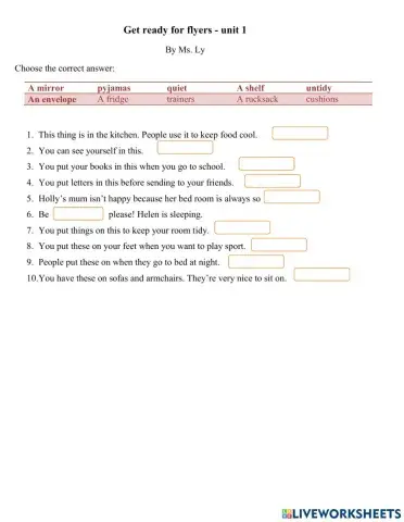 Get ready for flyers unit 1