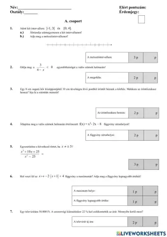 Érettségire gyakorló