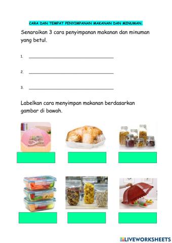 Cara penyimpanan makanan