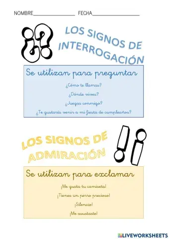 Signos de Exclamación e Interrogación