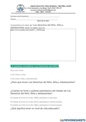 Derechos integrales de discentes.