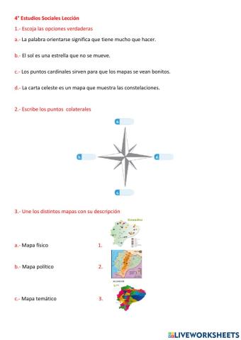 Mapas-elementos, continente americano