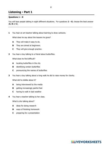 FCE - Listening Test