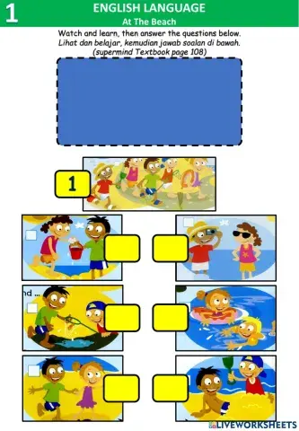 At the beach -sing -grammar suggestions