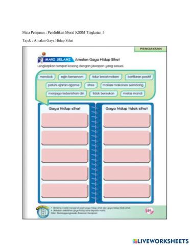 Amalan Gaya Hidup Sihat