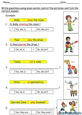 CEFR Year 3 Unit 3: Right Now (Question Form - page 30)