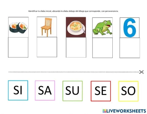 Identificar sílaba inicial con S