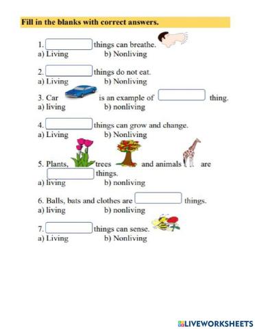 LIVING and NON LIVING THINGS
