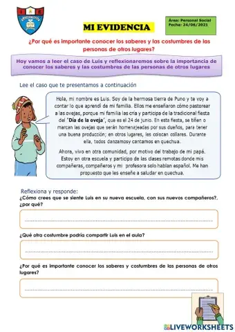 ¿Por qué es importante conocer los saberes y las costumbres de las personas de otros lugares?