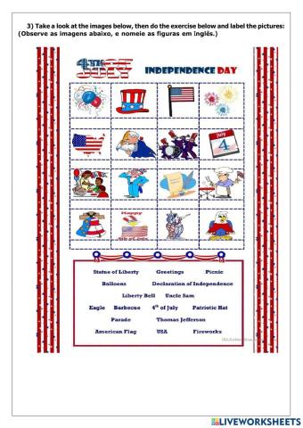 4 de julho - Inglês