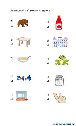 Artículo el - la