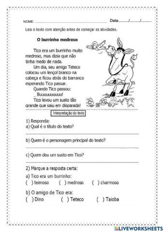 Leitura e interpretação de texto