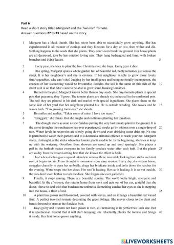 MUET-CEFR Reading Set 1 (Part 6 to Part 7)