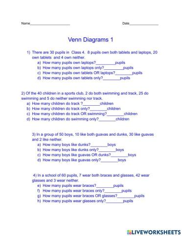 Venn Diagrams 1