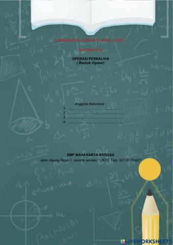 Lkpd perkalian aljabar