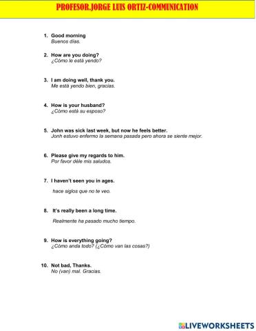 Communication 1 listening