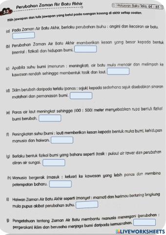 Perubahan Zaman Air Batu Akhir