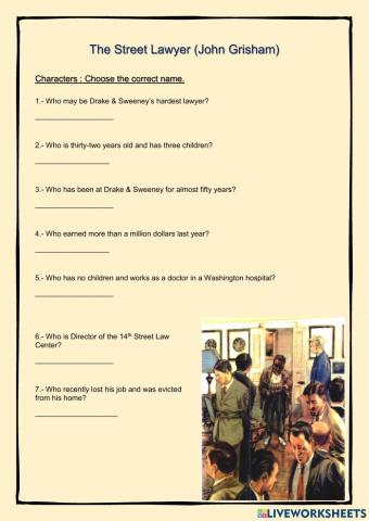 The Street Lawyer characters