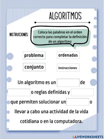 Algoritmos - Definición y Ejercicios Prácticos