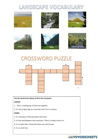 Landscape vocabulary