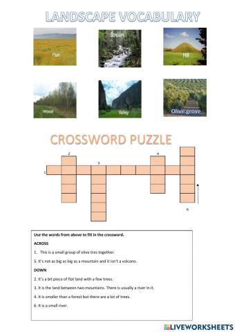 Landscape vocabulary