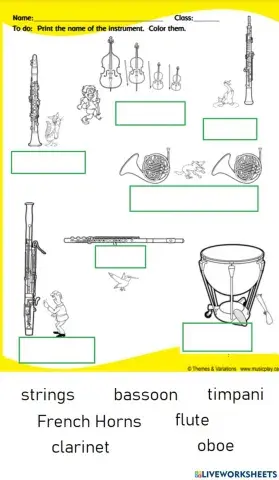 Peter and the Wolf : Instruments