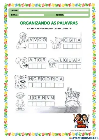Organizando as Palavras