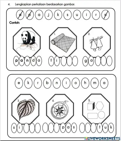 Lengkapkan suku kata tertutup