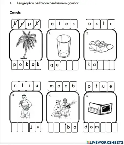 Lengkapkan suku kata tertutup