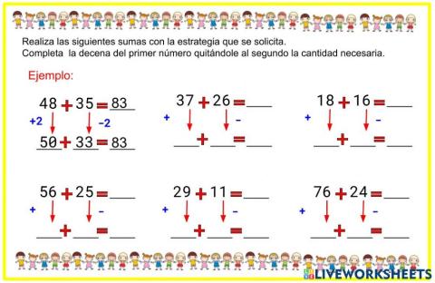 Completo la decena para sumar