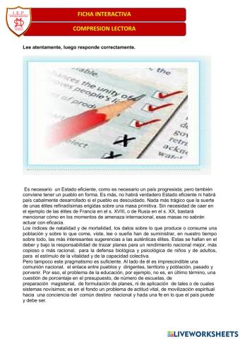 Compresion Lectora 4to B