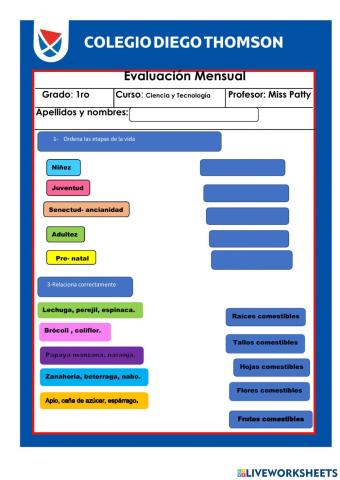Evaluación de ciencias