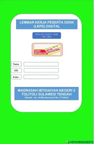 LKPD Binatang Halal dan Haram