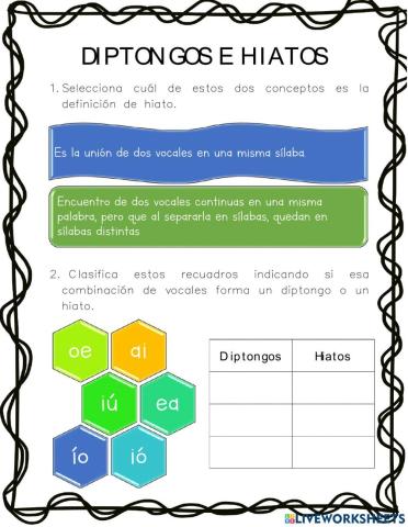 Diptongos e hiatos