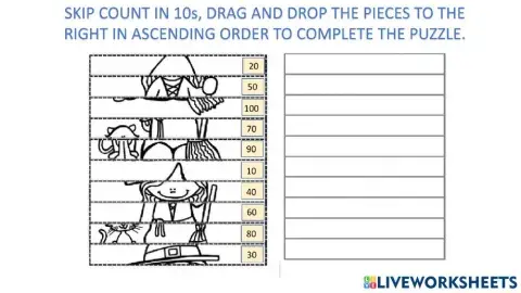 Skip counting in 10s