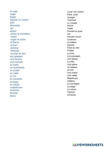 El viaje y los paisajes